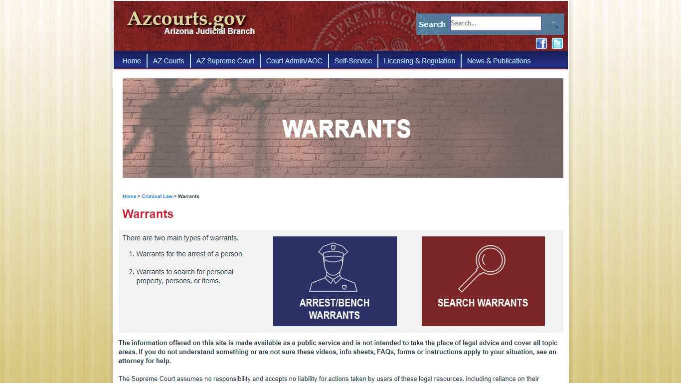 Warrants - Arizona Judicial Branch